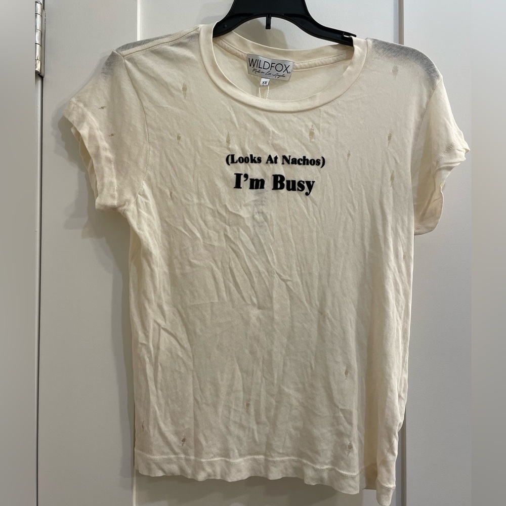NWT Wildfox Nachos distressed tee